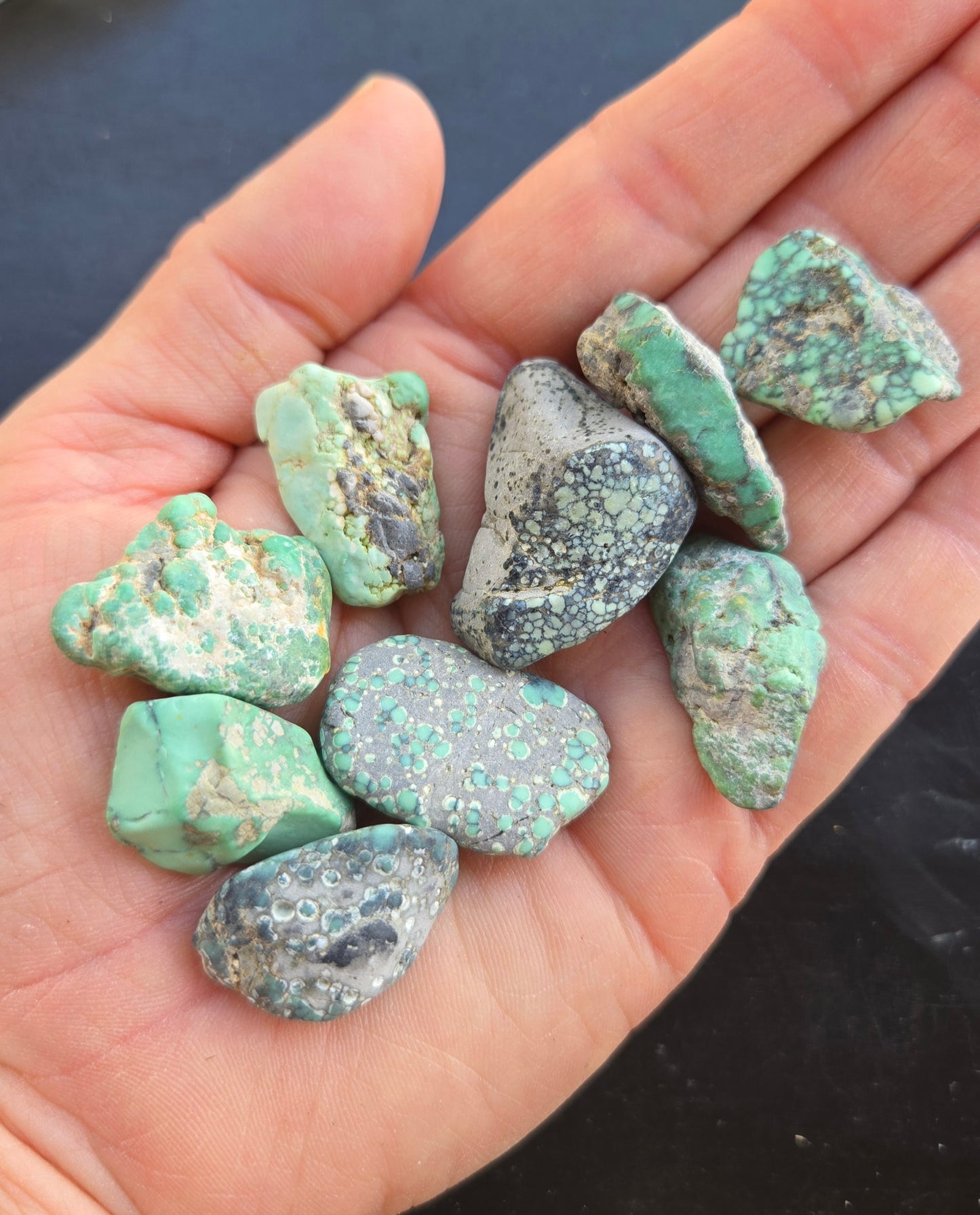 Blue Boy Variscite solid green rough for cabbing - Natural Nevada Variscite- 120 grams