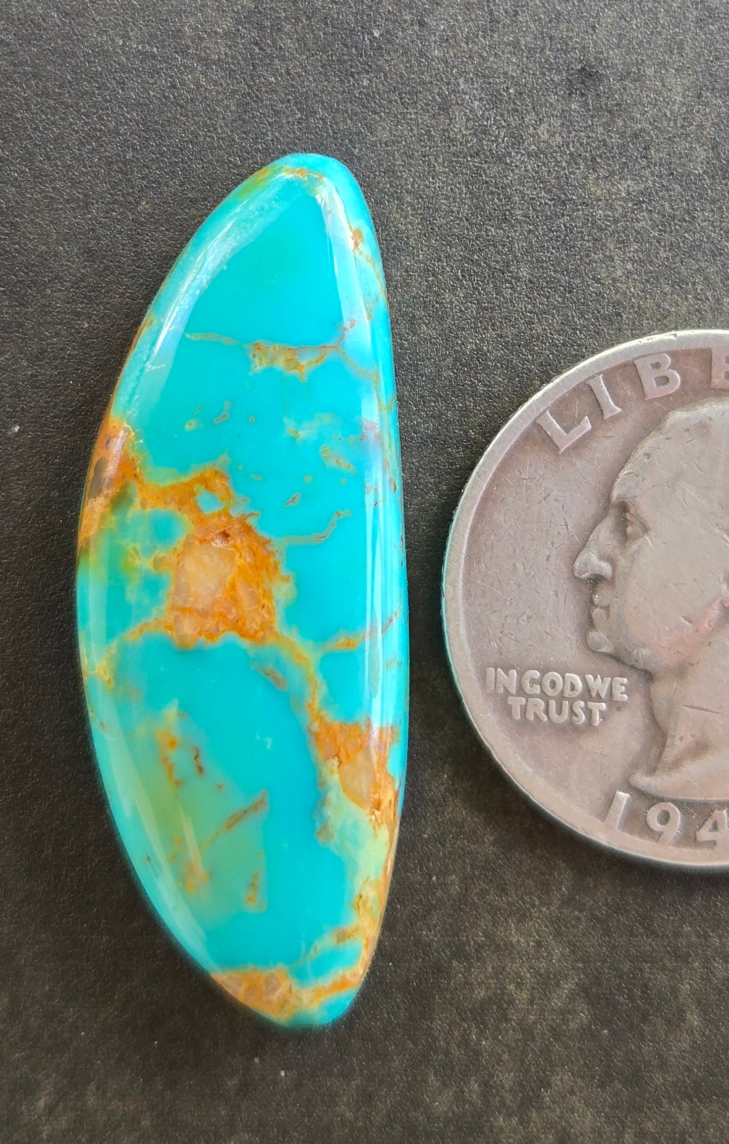 AAA Kingman Rising Phoenix Turquoise Cabochon