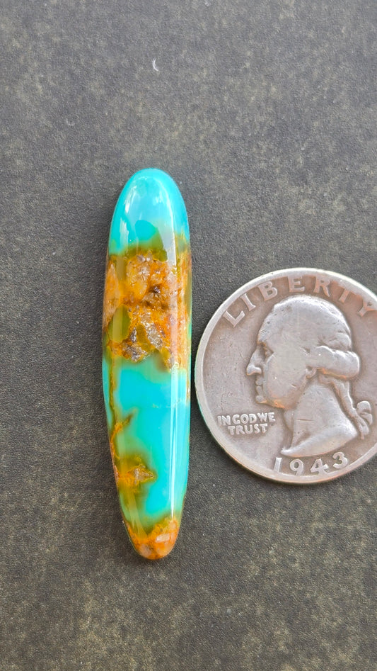 AAA Kingman Rising Phoenix Turquoise Cabochon