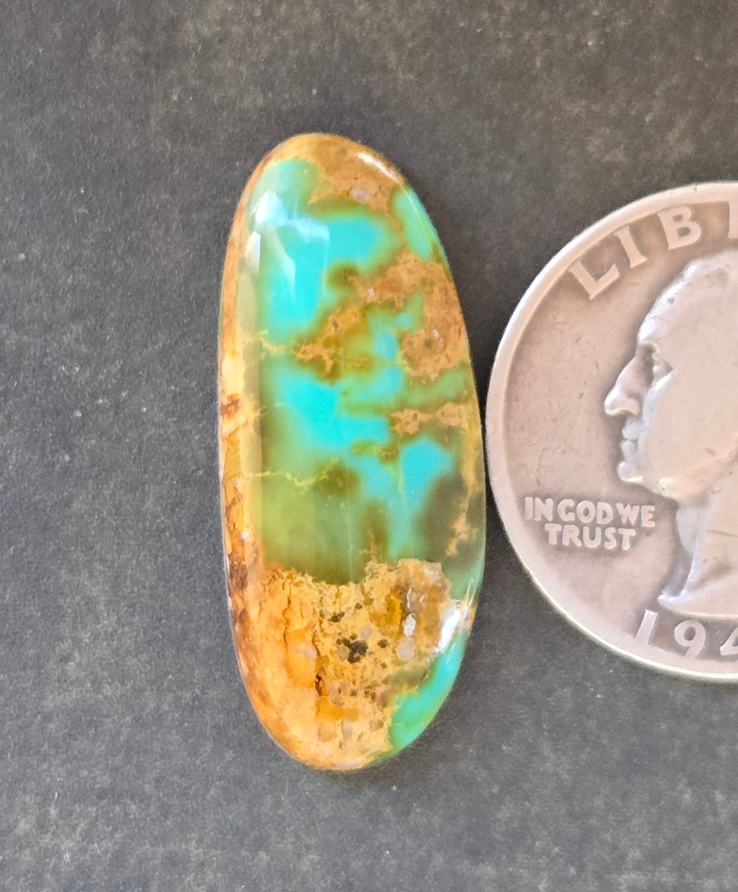 AAA Kingman Rising Phoenix Turquoise Cabochon