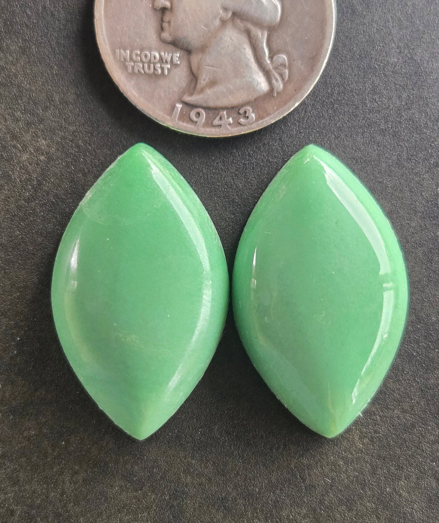 Lucin Variscite Cabochon Set of 2 - lot 1