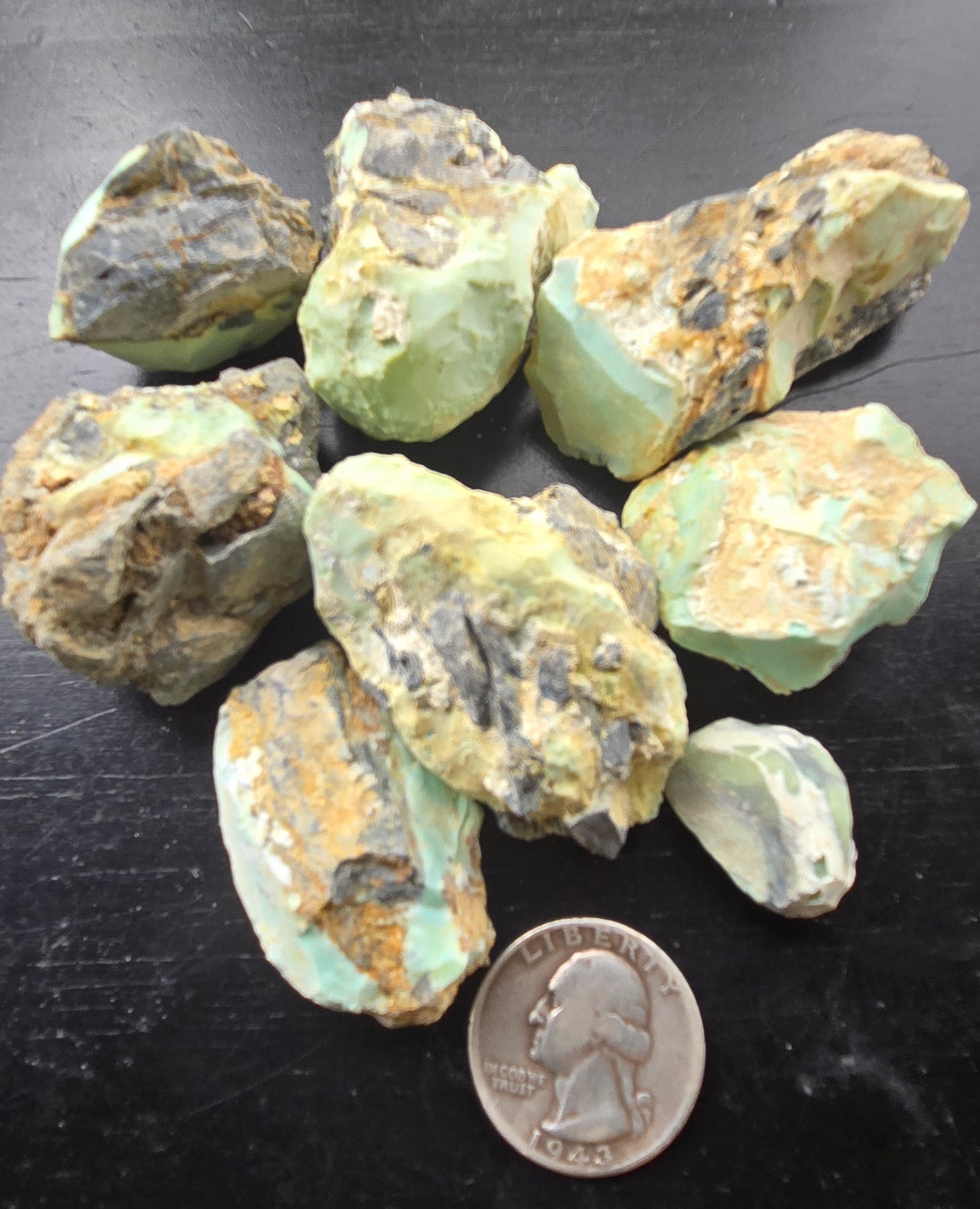 Gecko Variscite rough for cabbing -Natural Nevada Variscite- 224 grams lot 2