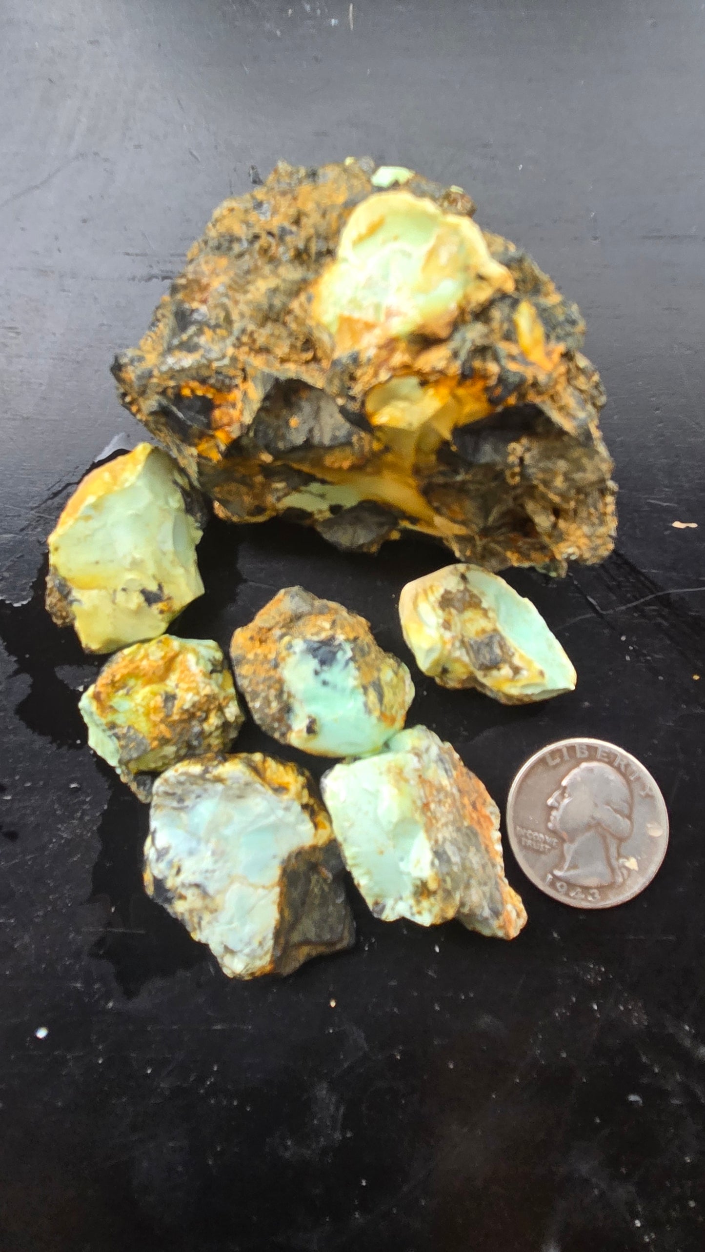 Gecko Variscite rough for cabbing -Natural Nevada Variscite- 224 grams lot 1