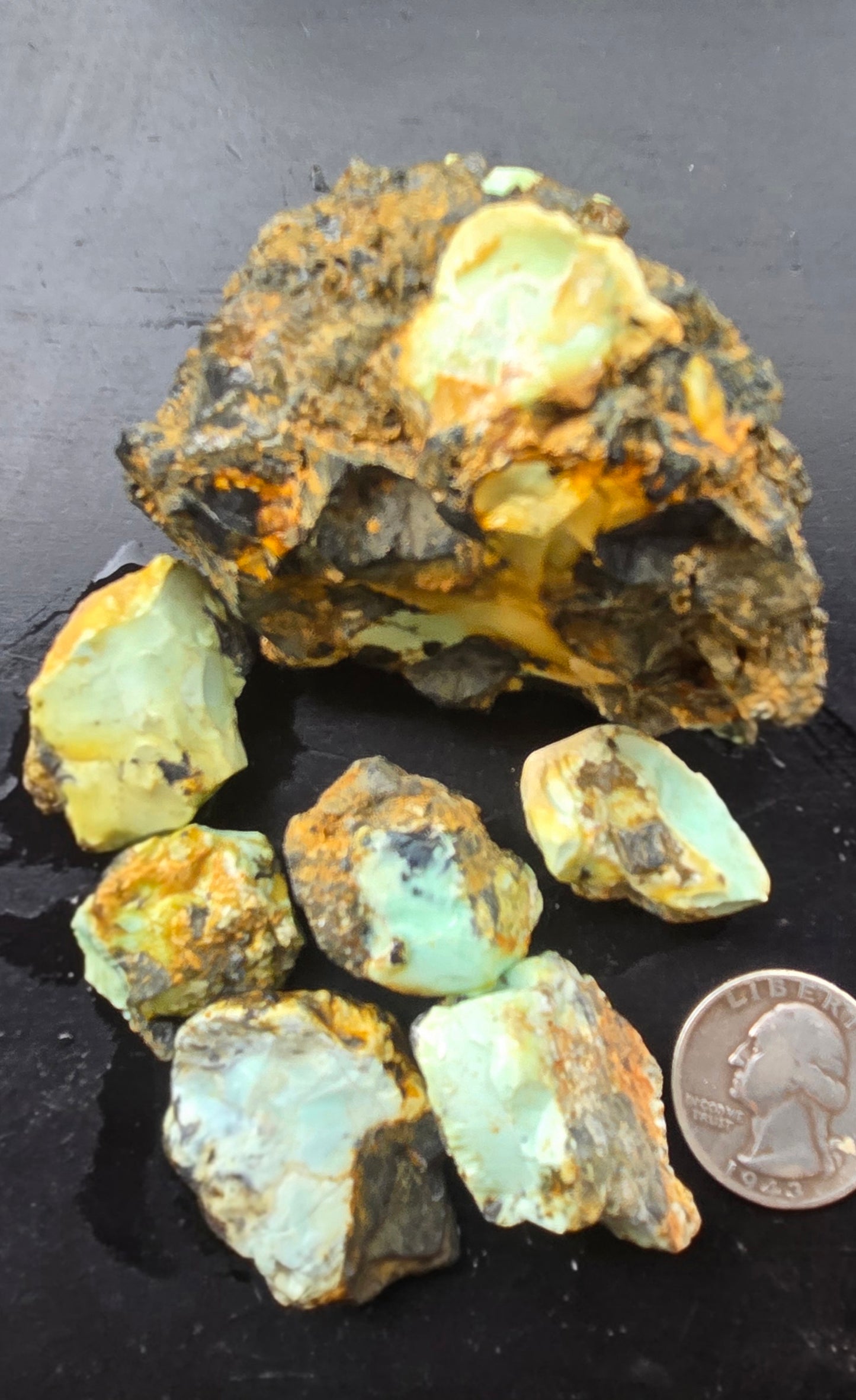Gecko Variscite rough for cabbing -Natural Nevada Variscite- 224 grams lot 1
