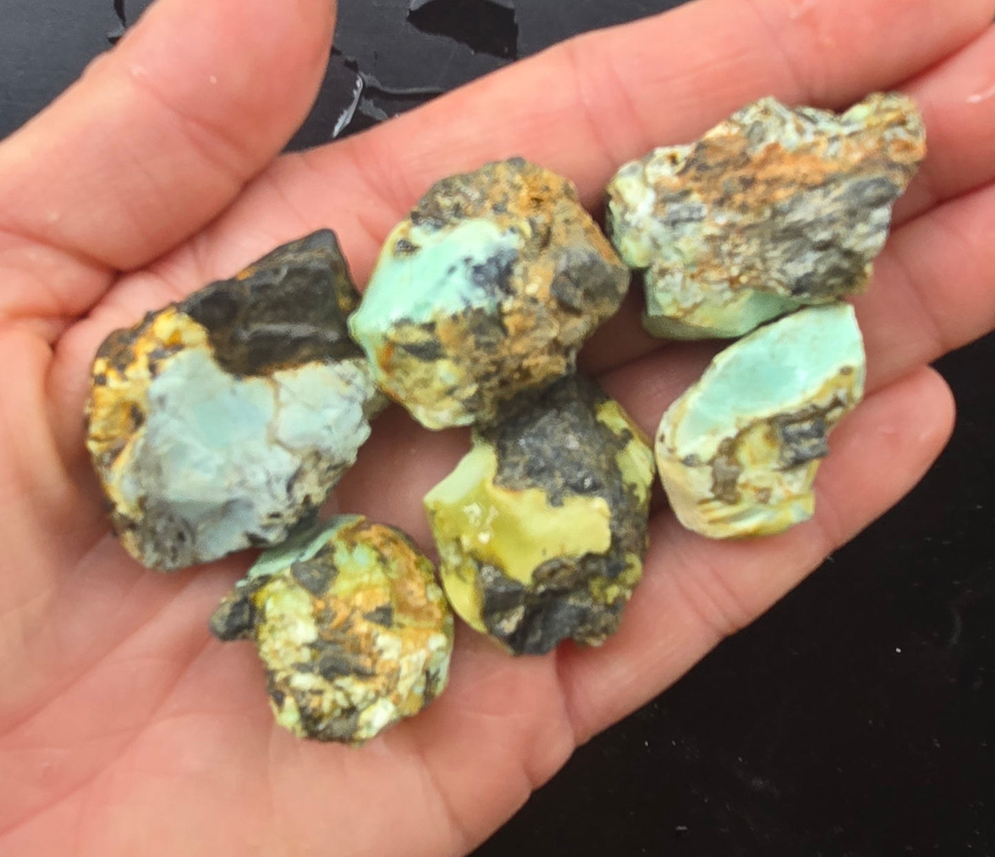 Gecko Variscite rough for cabbing -Natural Nevada Variscite- 224 grams lot 1
