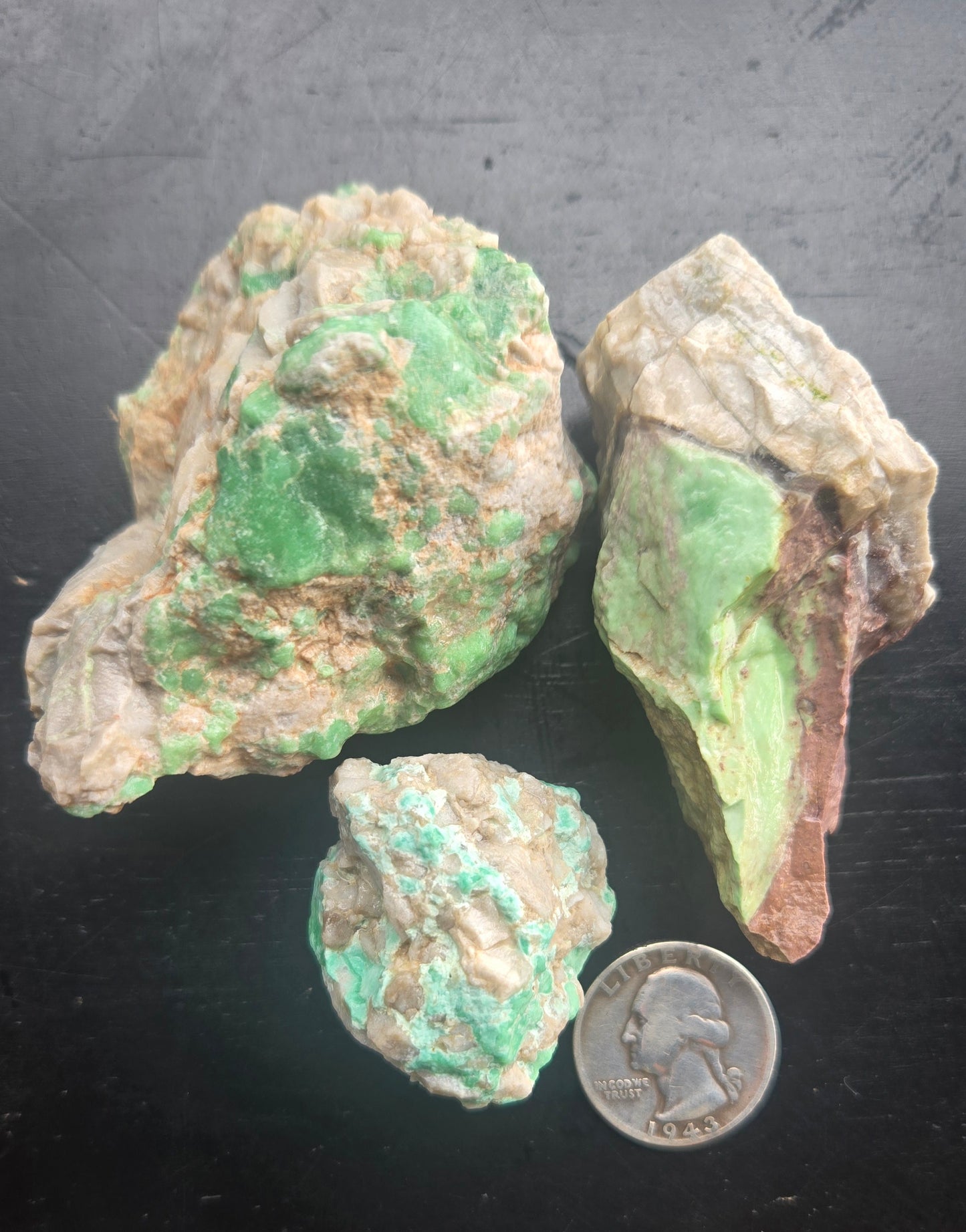 Lucin Variscite Rough for cabbing - Natural Utah Variscite- 240 gram lot