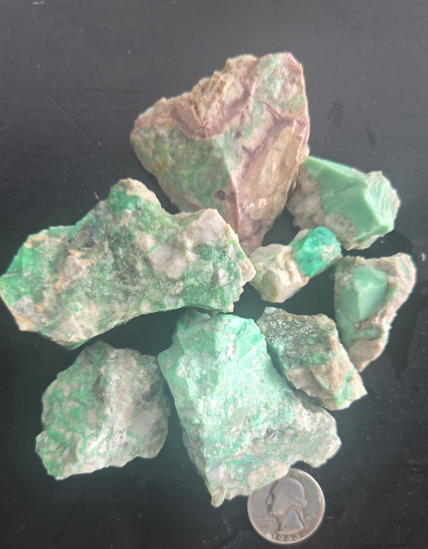 Lucin Variscite Rough for cabbing - Natural Utah Variscite- 250 gram lot