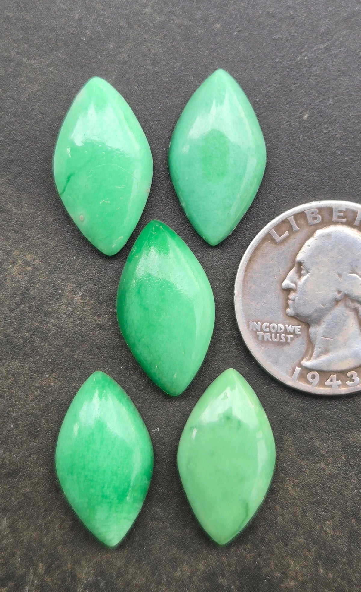 Lucin Variscite Cabochon Set of 5 - lot 2