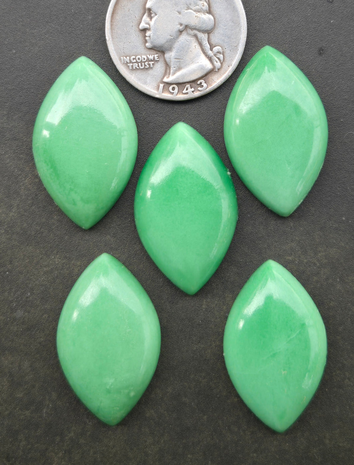 Lucin Variscite Cabochon Set of 5 - lot 4