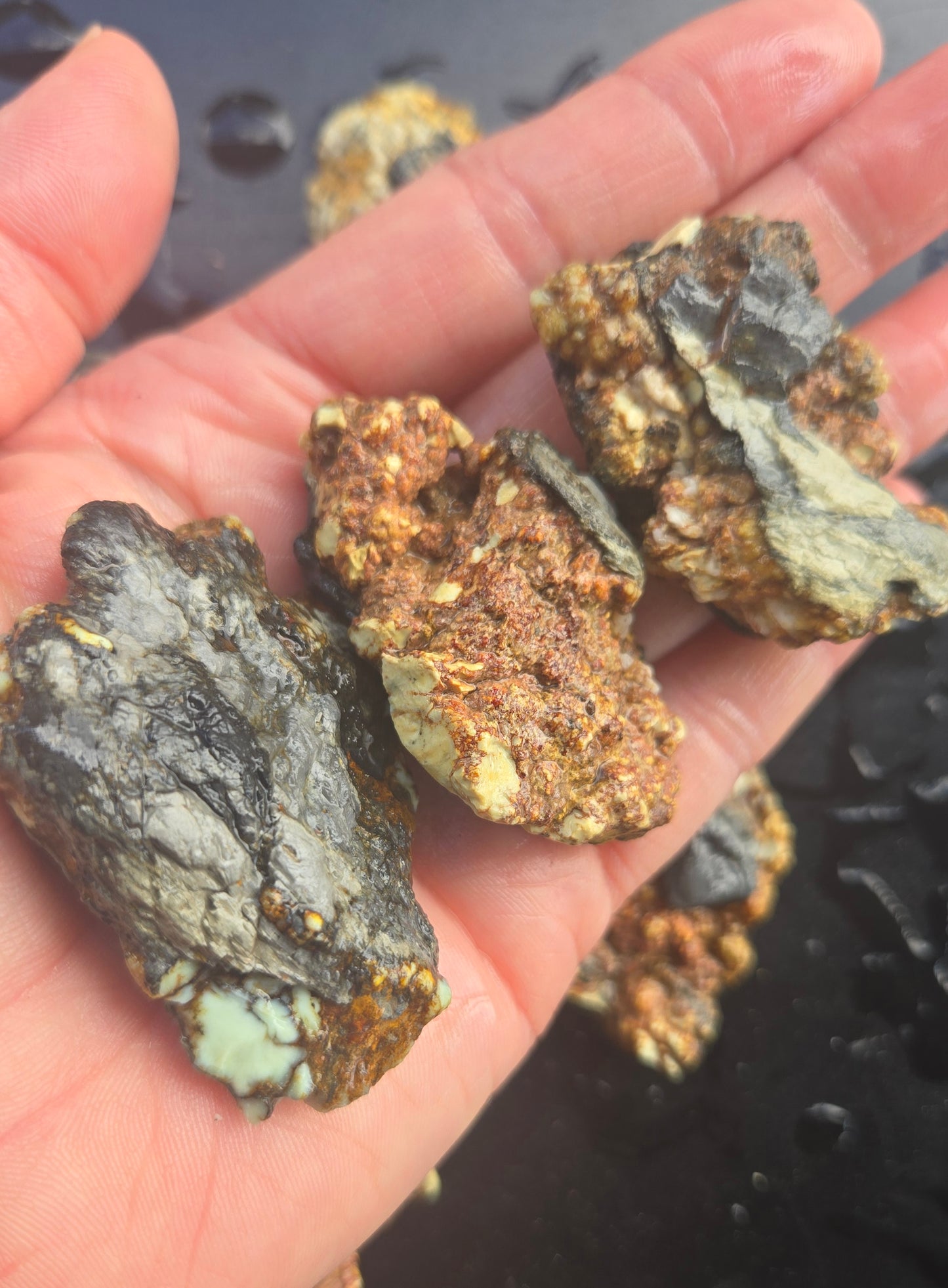 Aloe Variscite rough for cabbing - Natural Nevada Variscite-224 grams