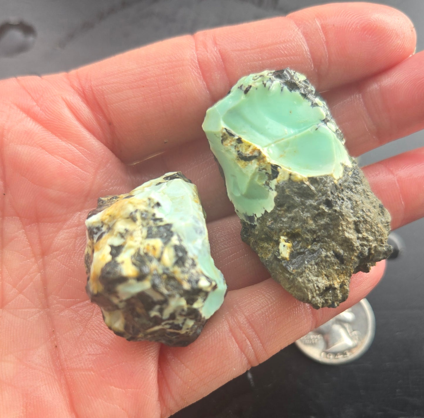 Gecko Variscite rough for cabbing -Natural Nevada Variscite- 112 grams lot 2