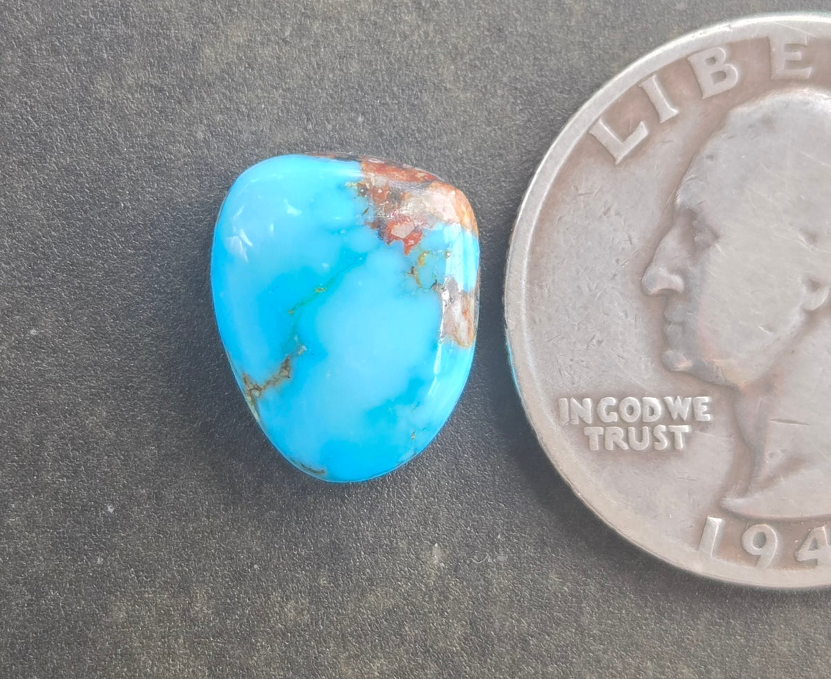 AAA Kingman Turquoise Mountain Red Web Cabochon