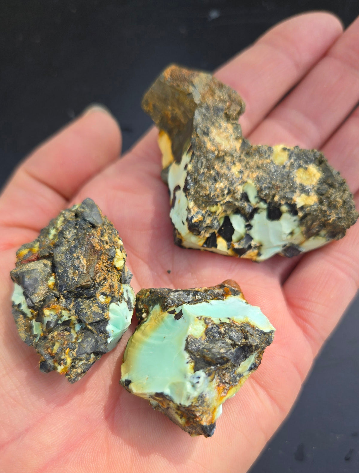 Gecko Variscite rough for cabbing -Natural Nevada Variscite- 100 grams lot 6