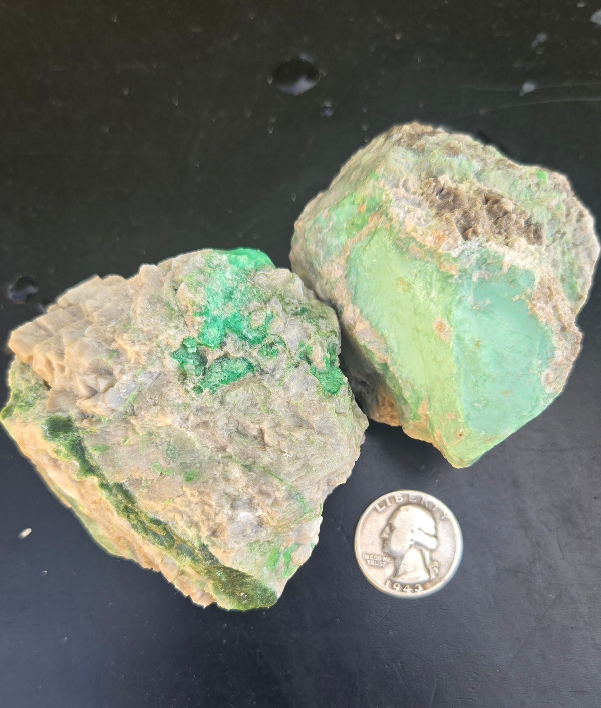 Lucin Variscite Rough for cabbing - Natural Utah Variscite- 445 gram lot