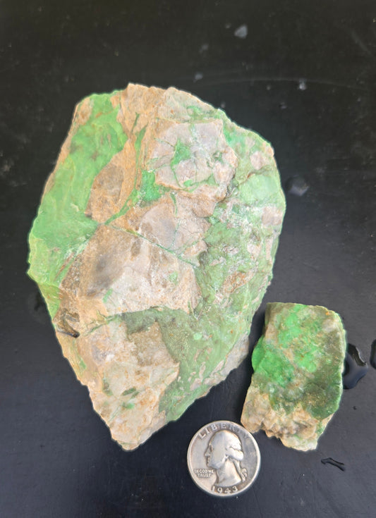 Lucin Variscite Rough for cabbing - Natural Utah Variscite- 480 gram lot