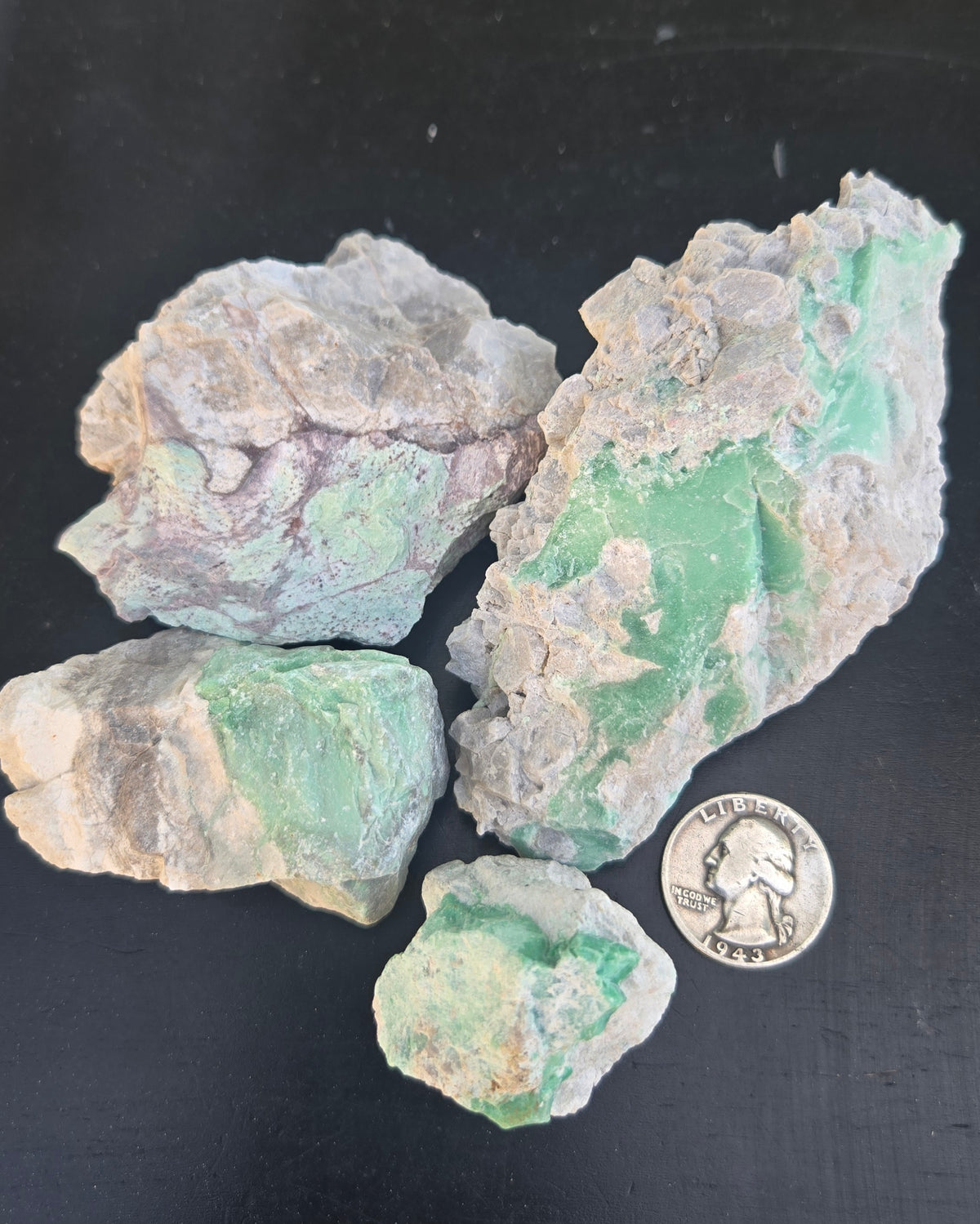 Lucin Variscite Rough for cabbing - Natural Utah Variscite- 460 gram lot