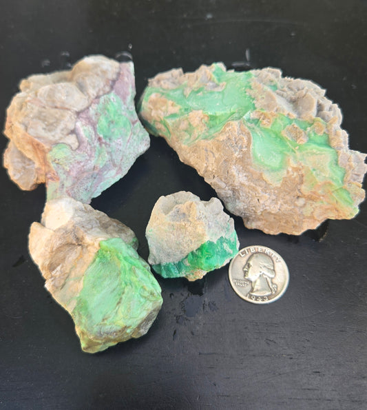 Lucin Variscite Rough for cabbing - Natural Utah Variscite- 460 gram lot