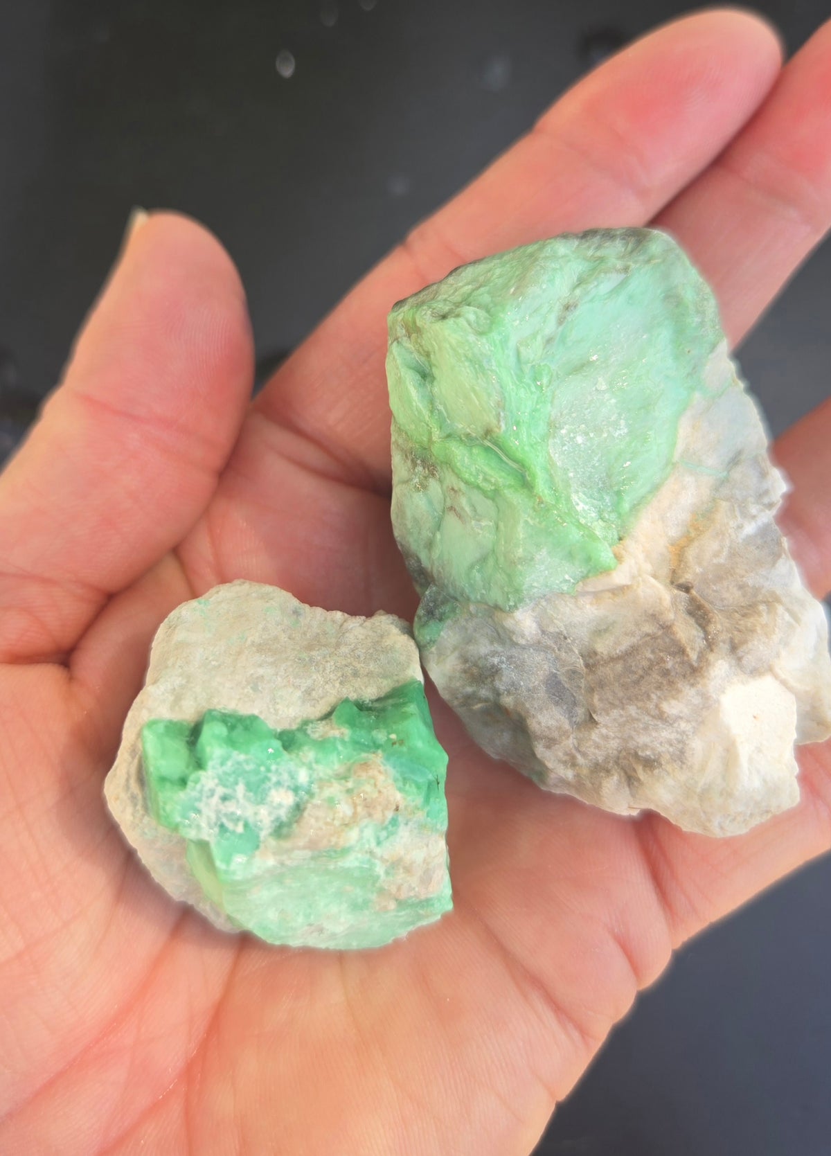 Lucin Variscite Rough for cabbing - Natural Utah Variscite- 460 gram lot