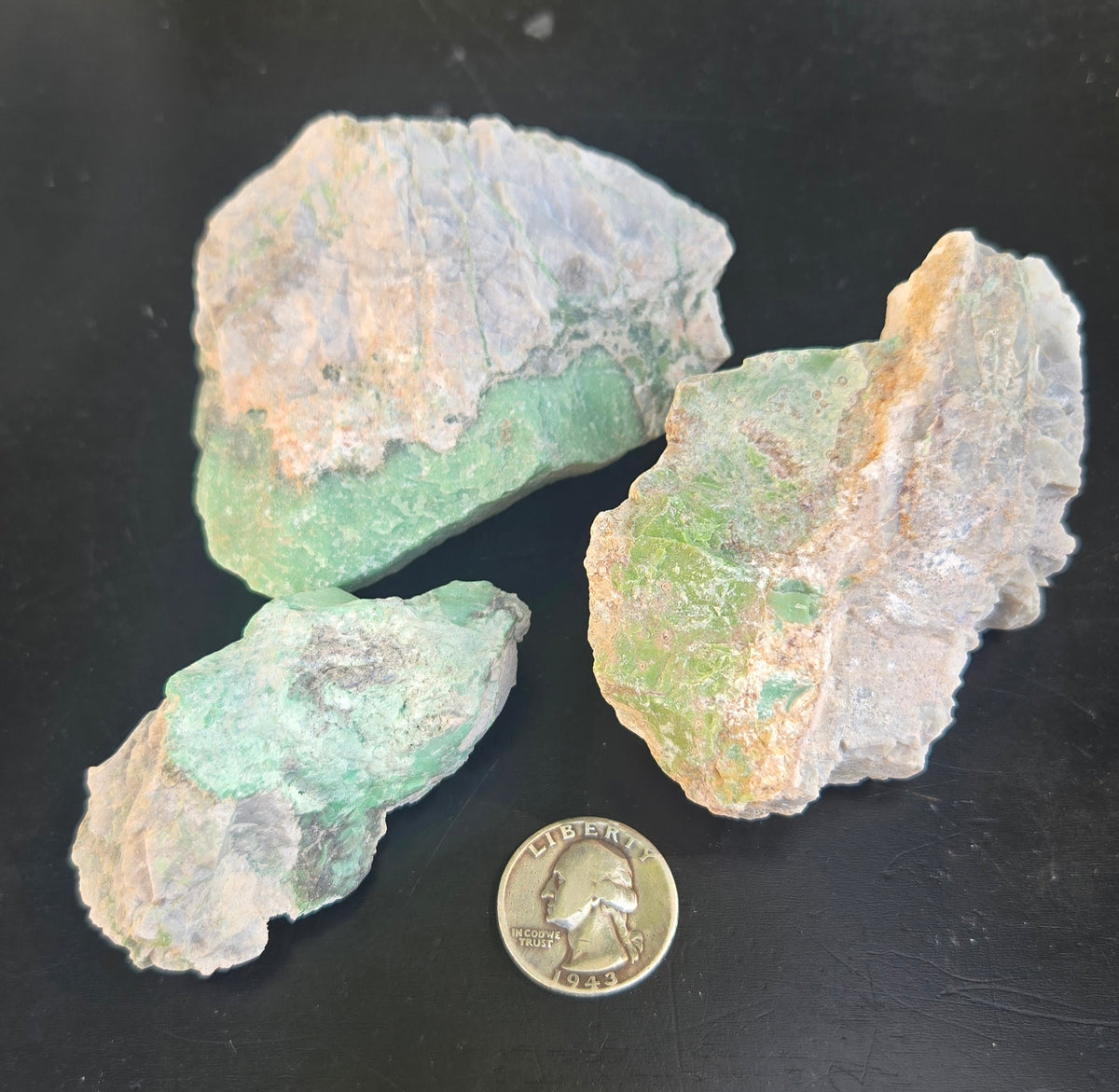 Lucin Variscite Rough for cabbing - Natural Utah Variscite- 475 gram lot