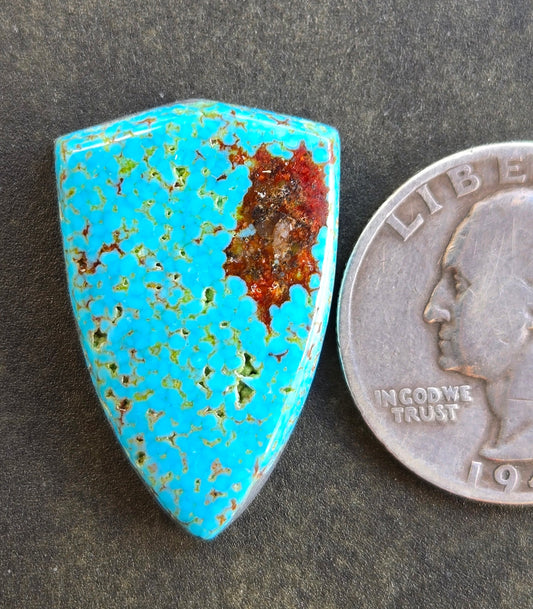 AAA Spiderweb Polychrome Kingman Turquoise Cabochon
