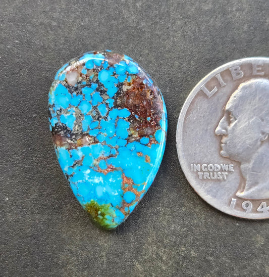 AAA Kingman Turquoise Mountain Red Web Cabochon
