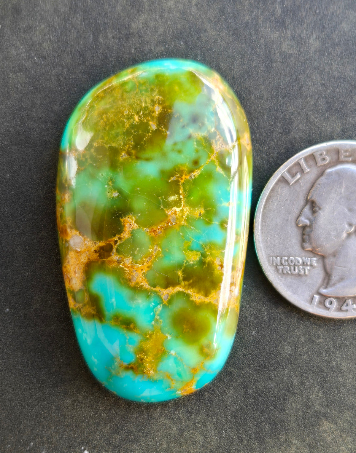 AAA Kingman Rising Phoenix Turquoise Cabochon