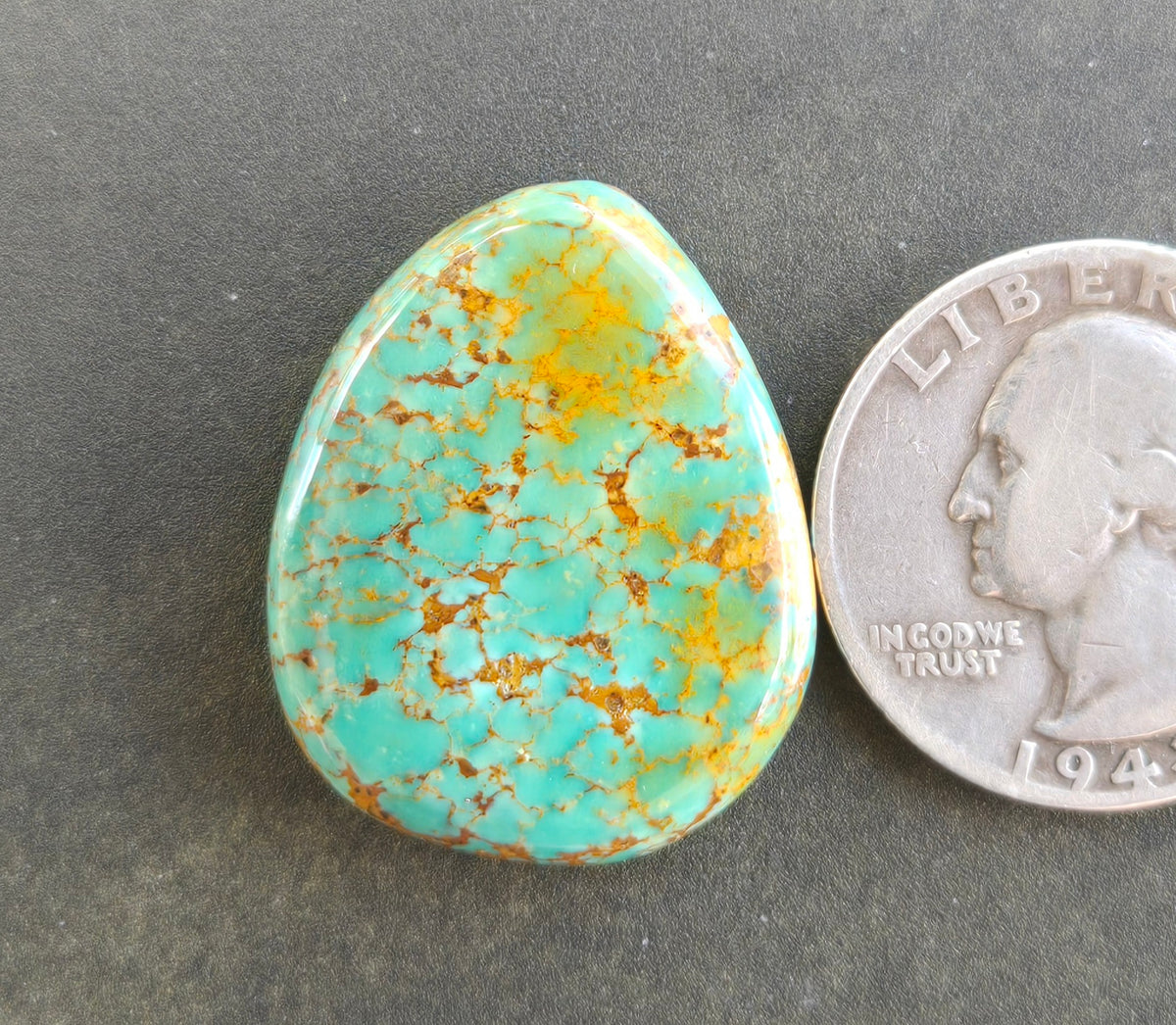 AAA Kingman Polychrome Ceremonial Turquoise Cabochon