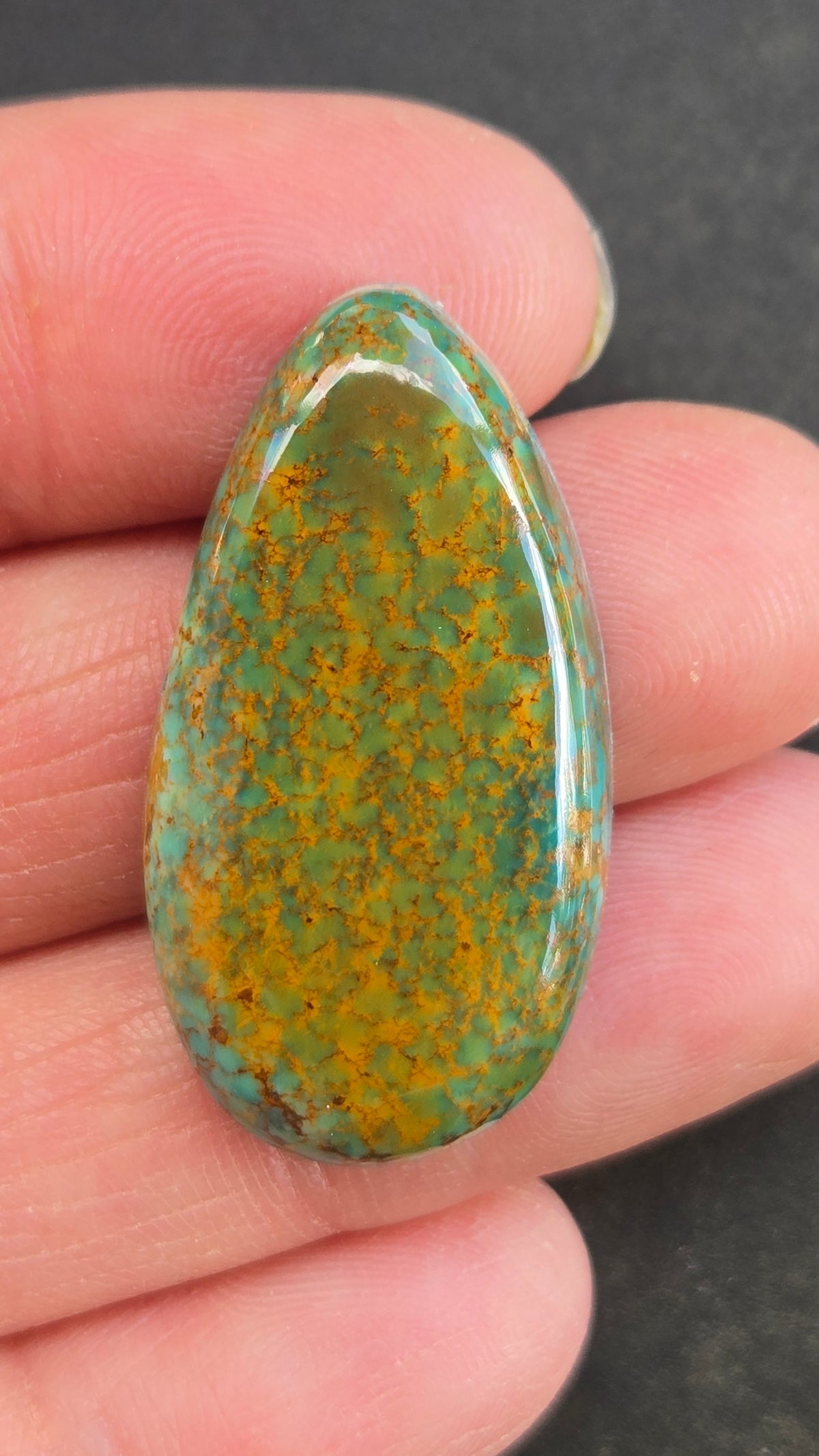 AAA Kingman Polychrome Ceremonial Turquoise Cabochon