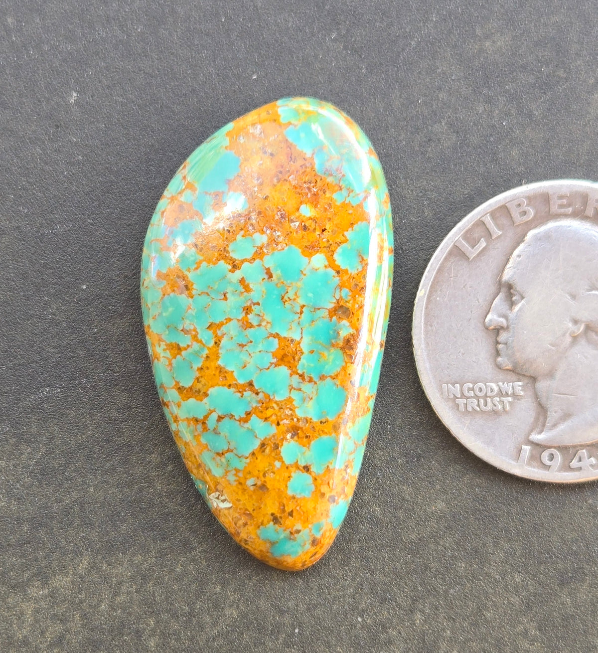 AAA Kingman Polychrome Ceremonial Turquoise Cabochon
