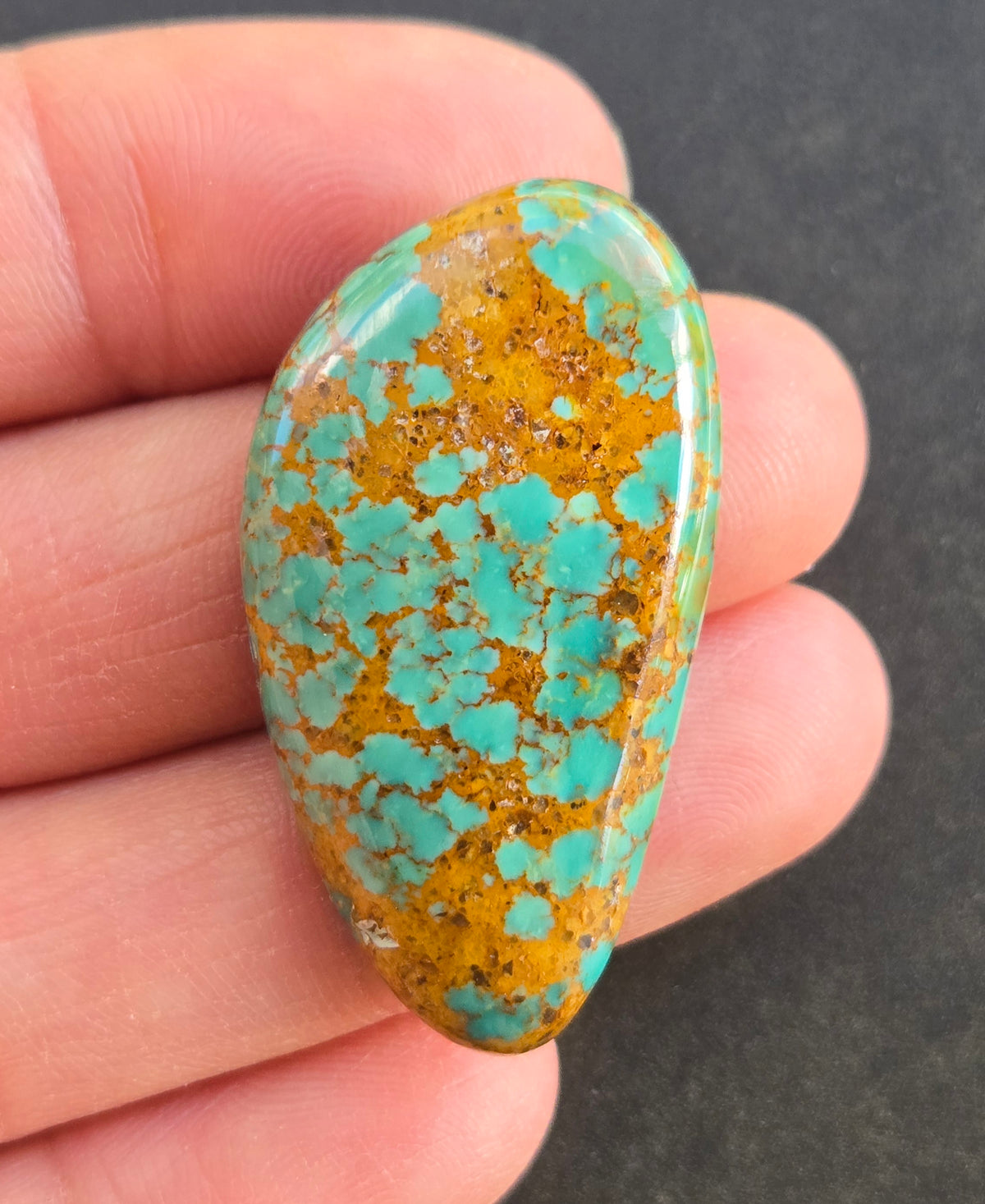 AAA Kingman Polychrome Ceremonial Turquoise Cabochon