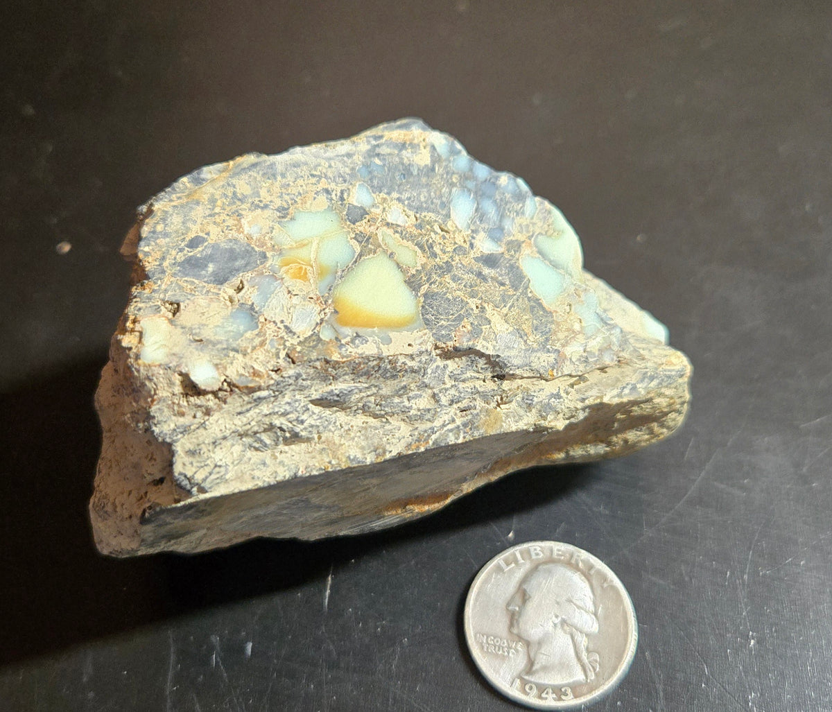 Aloe Variscite rough for cabbing - Natural Nevada Variscite- 246 grams