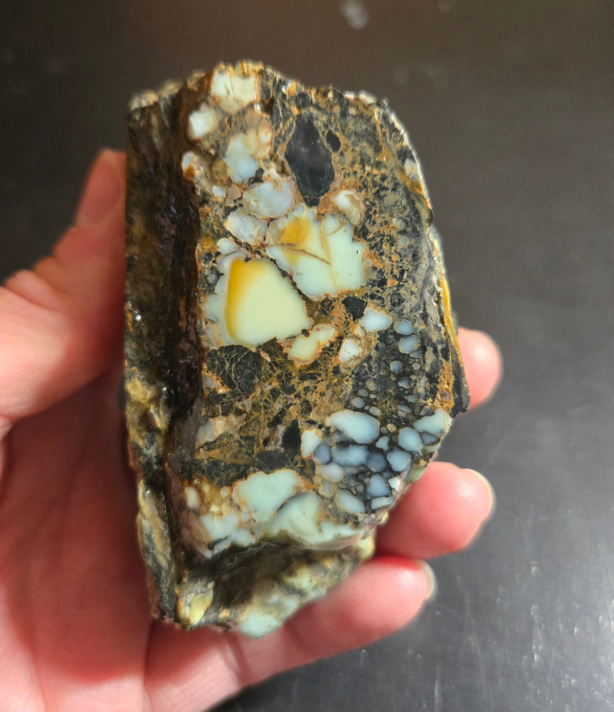 Aloe Variscite rough for cabbing - Natural Nevada Variscite- 246 grams