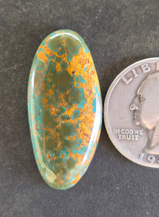 AAA Kingman Polychrome Ceremonial Turquoise Cabochon