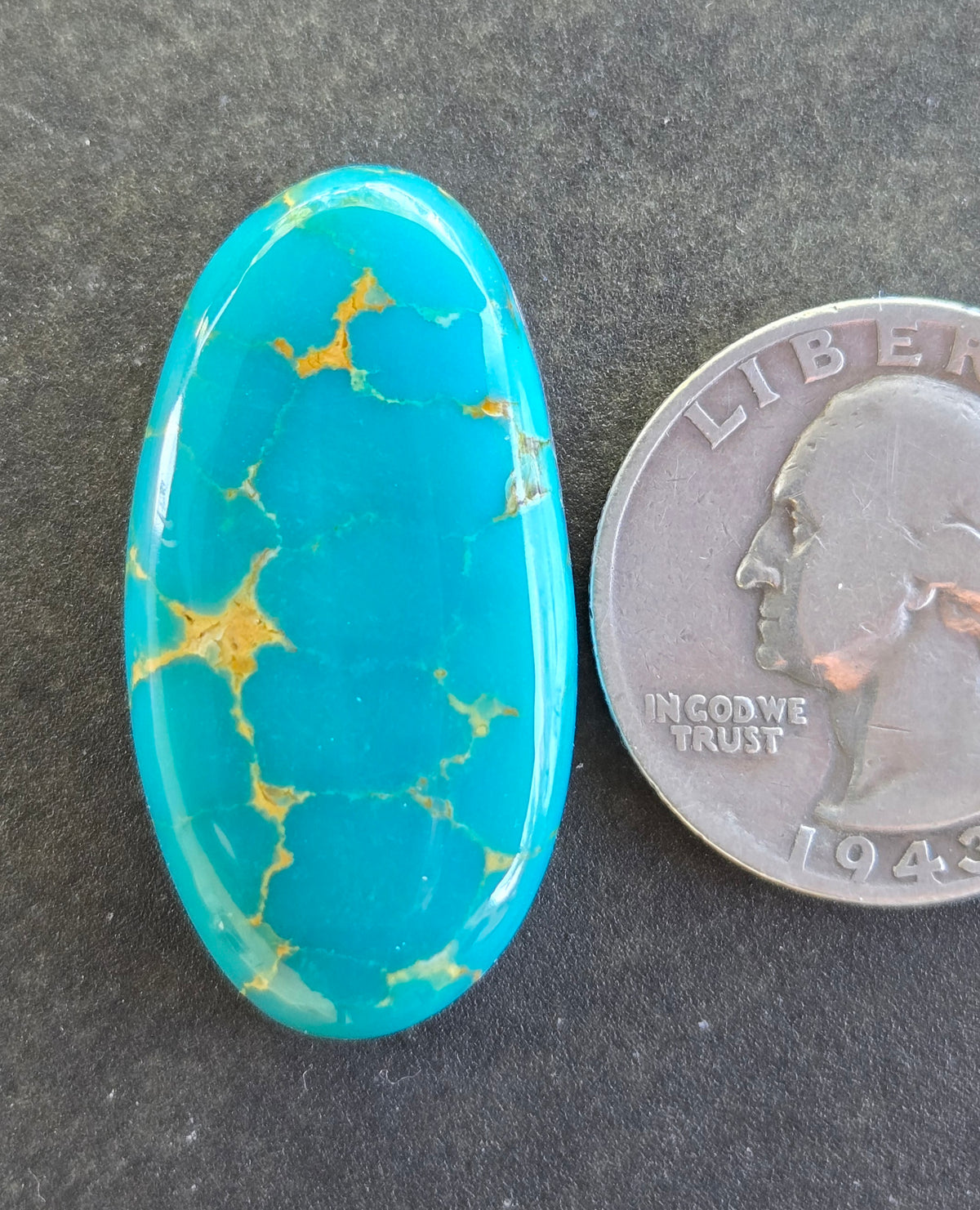 Golden Phoenix Turquoise (Hardy Pit) Cabochon