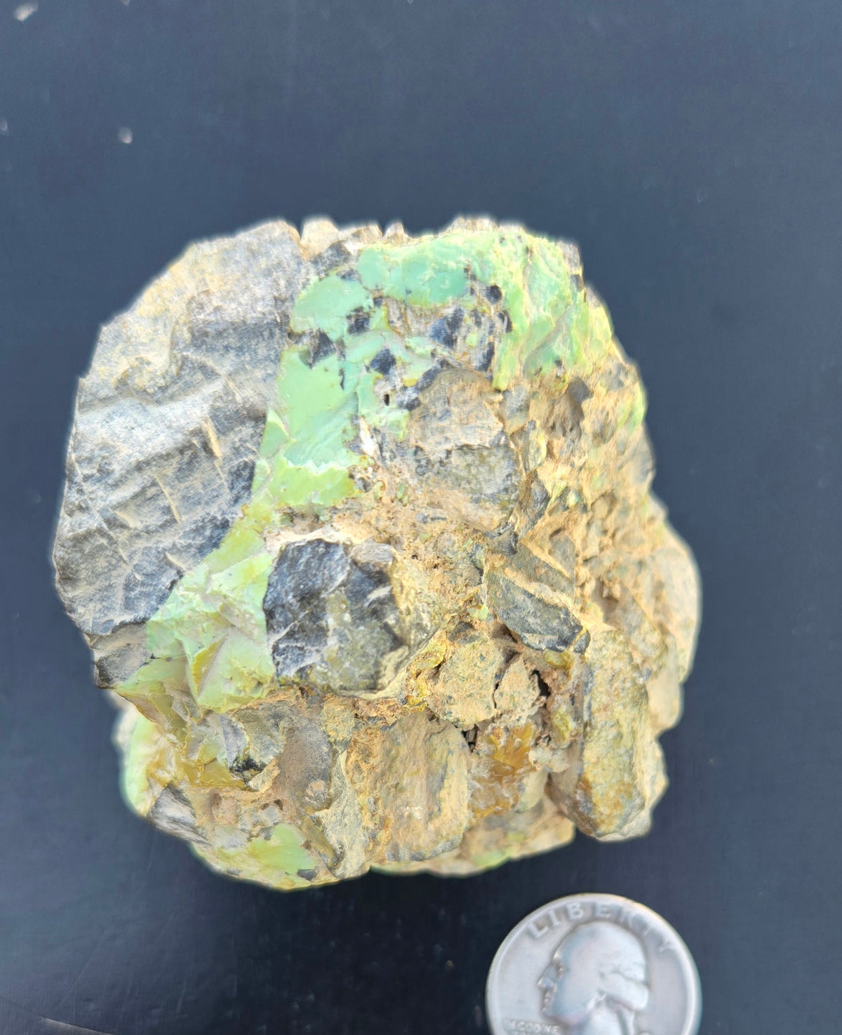 Blue Boy Variscite solid green rough for cabbing - Natural Nevada Variscite- 190 grams