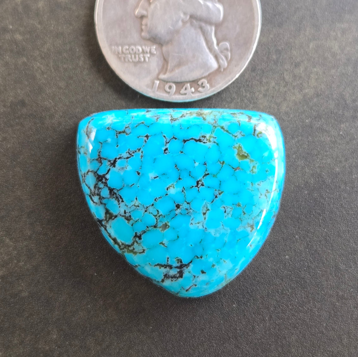 AAA Kingman Kaolin Turquoise Cabochon