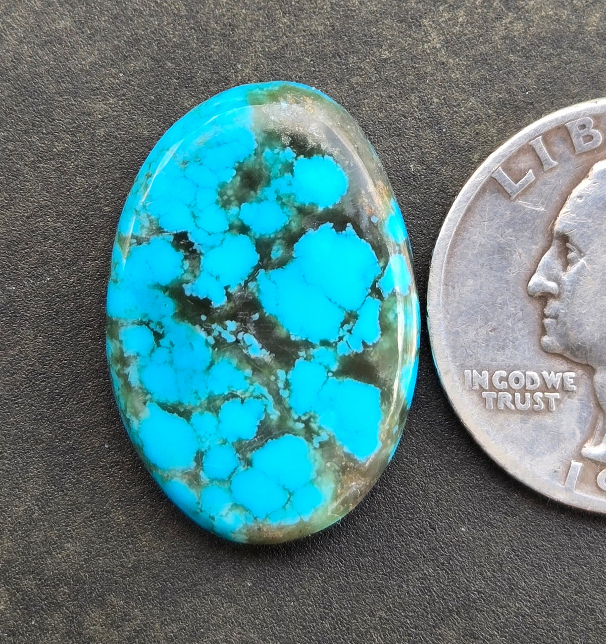 AAA Kingman Kaolin Turquoise Cabochon