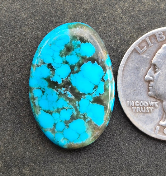 AAA Kingman Kaolin Turquoise Cabochon