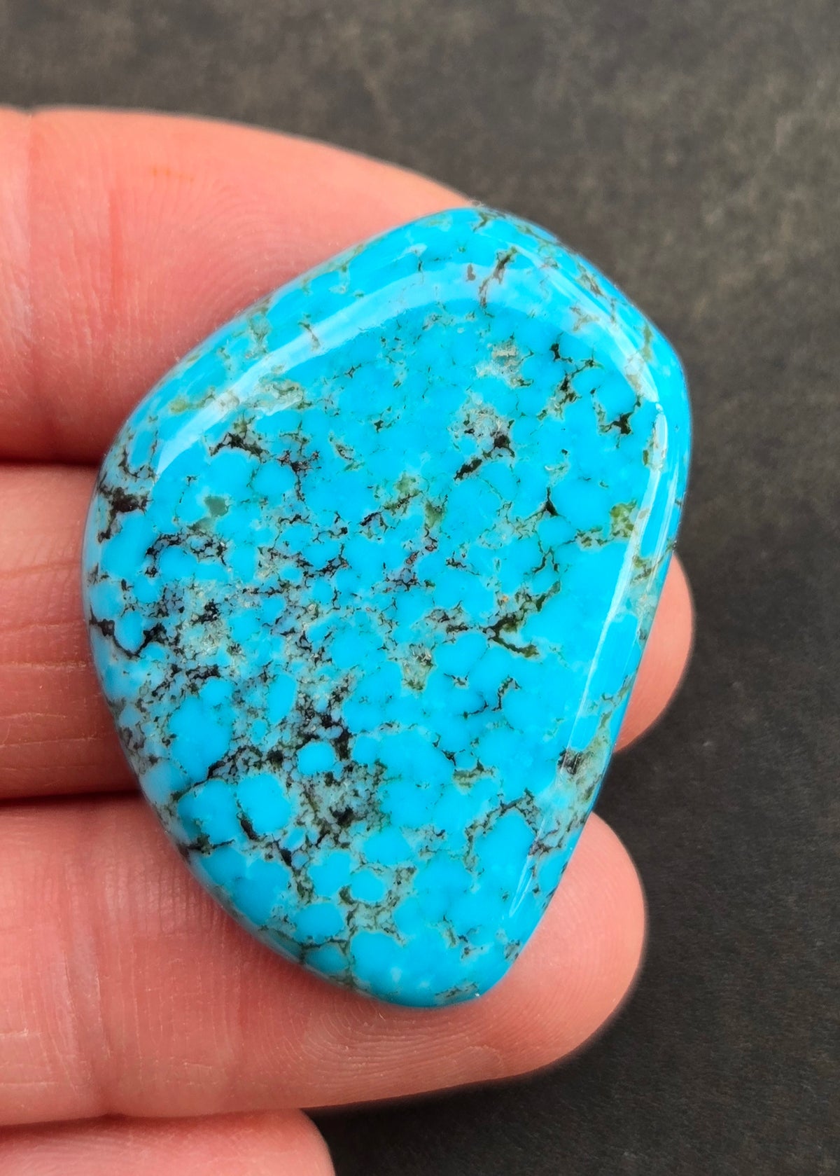 AAA Kingman Kaolin Turquoise Cabochon
