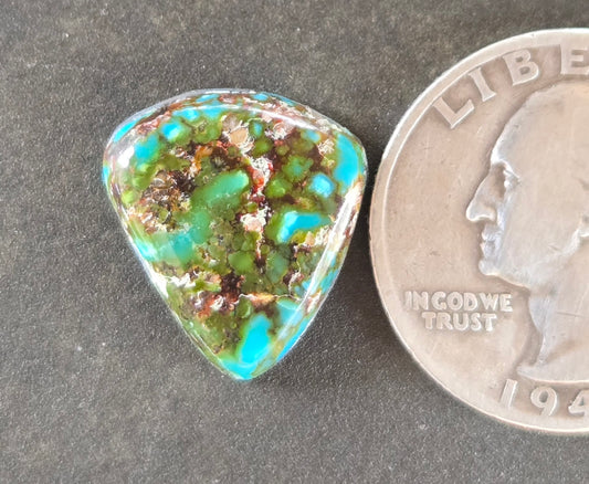 AAA Kingman Turquoise Mountain Red Web Cabochon
