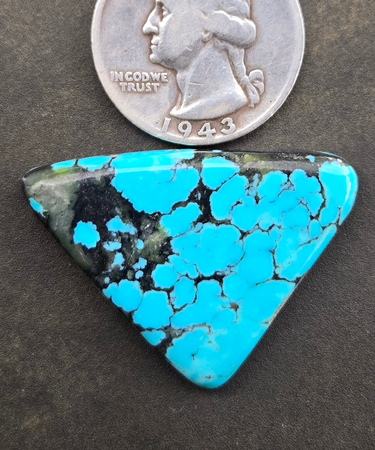 AAA Kingman Kaolin Turquoise Cabochon