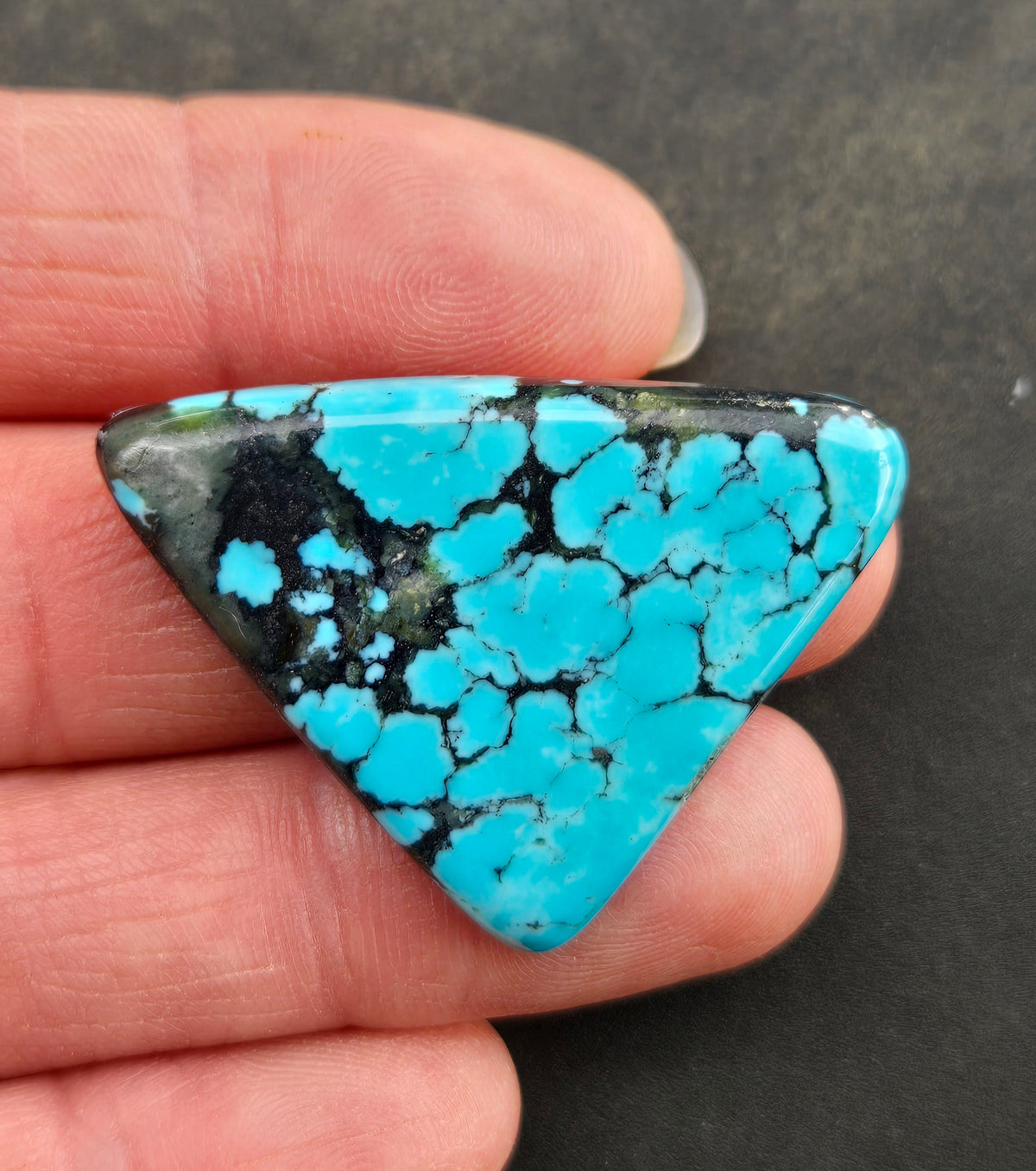 AAA Kingman Kaolin Turquoise Cabochon