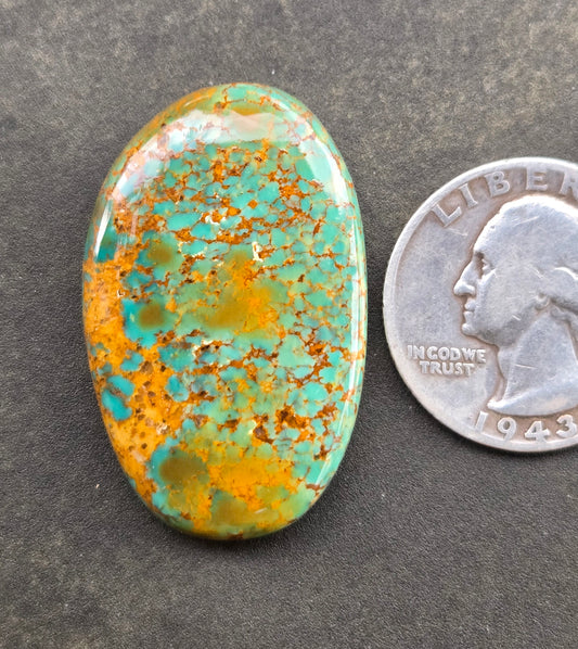 AAA Kingman Polychrome Ceremonial Turquoise Cabochon