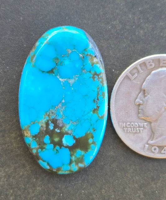 AAA Kingman Kaolin Turquoise Cabochon