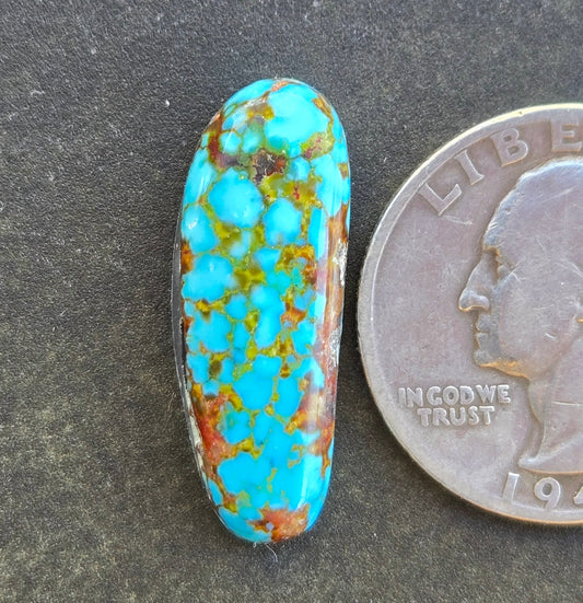 AAA Spiderweb Polychrome Kingman Turquoise Cabochon