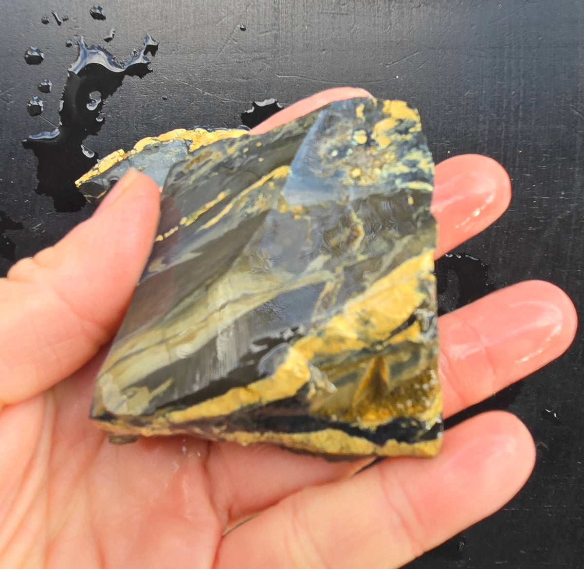 Desert Treasure Variscite rough for cabbing - Solid Yellow Natural Nevada Variscite- 448 grams