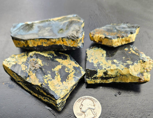 Desert Treasure Variscite rough for cabbing - Solid Yellow Natural Nevada Variscite- 224 grams
