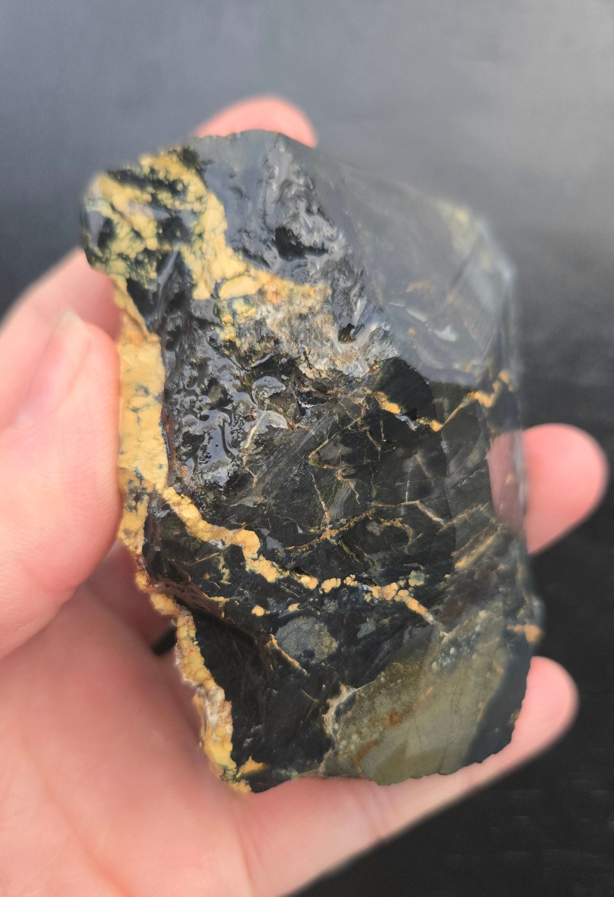 Desert Treasure Variscite rough for cabbing - Solid Yellow Natural Nevada Variscite- 150 grams