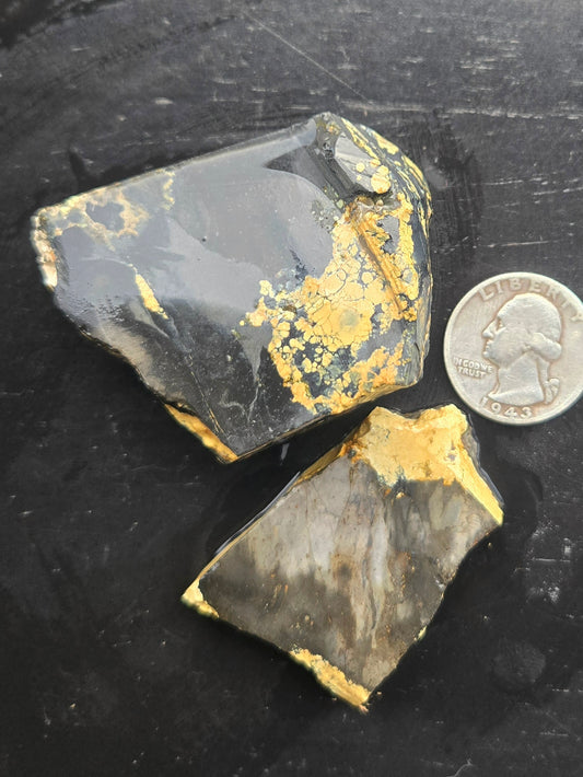 Desert Treasure Variscite rough for cabbing - Solid Yellow Natural Nevada Variscite- 100 grams