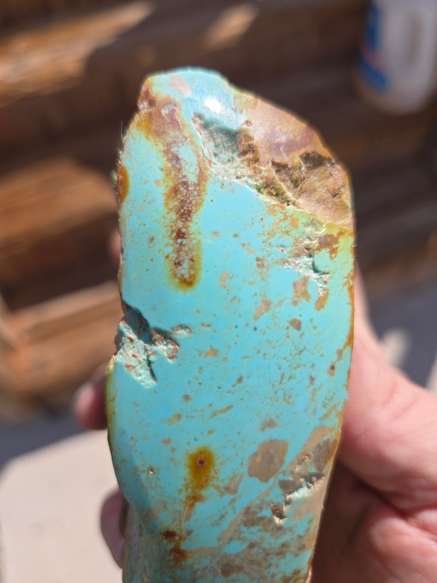 Patagonia Turquoise rough for cabbing - 555 grams